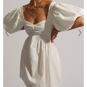 Showpo white cream puff dress !